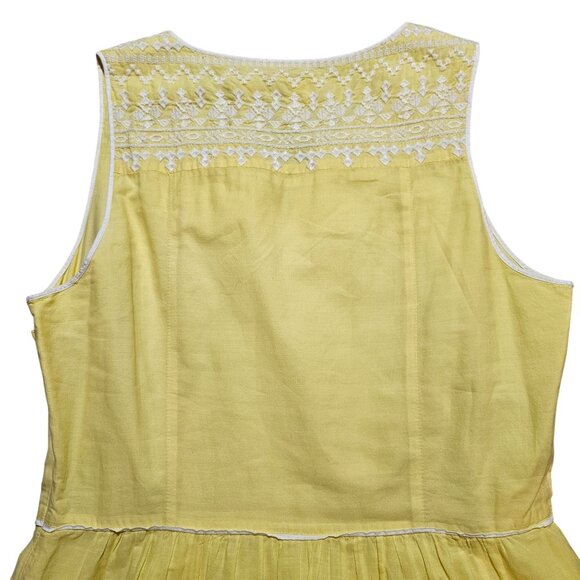 Vineyard Vines Buttercream Yellow  Embroidered Easter Spring  Mini Dress 6 - Picture 11 of 16